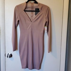 Lavender longsleeve cocktail dress